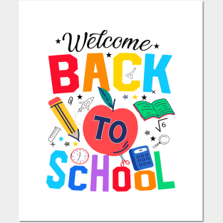 Welcome Back To School First Day Of School Students Teachers Posters and Art